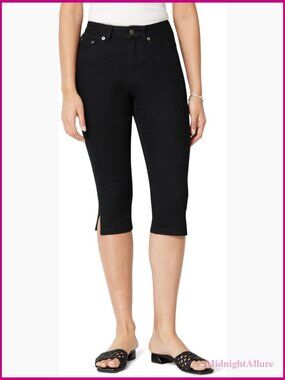 High-Rise Slim Fit Capri Denim Pedal Pusher Jean Stretch